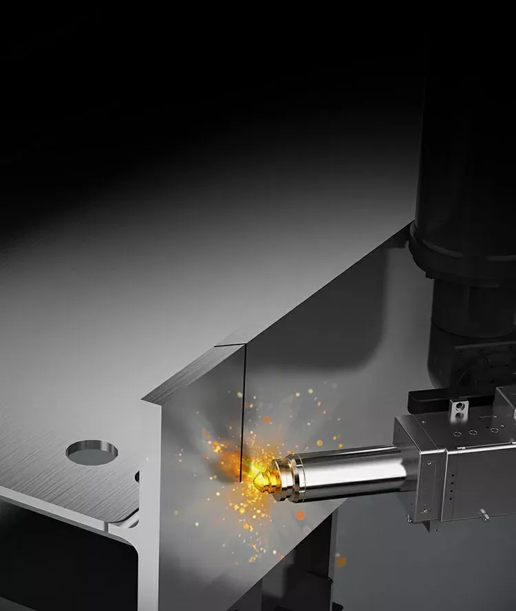 3D 5-осна веза + закретна оса са великом углом ротације